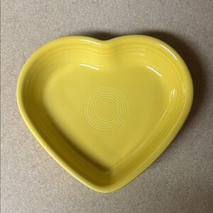Fiestaware Yellow Heart Shaped Ceramic Dish